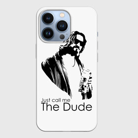 Чехол для iPhone 13 Pro с принтом Just call me the Dude в Санкт-Петербурге,  |  | Тематика изображения на принте: dude | jeff bridges | just call me the dude | the big lebowski | большой лебовский | джефф бриджес | просто зови меня | фильм | чувак