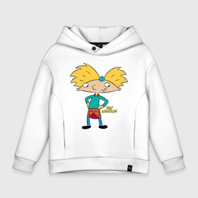 Детское худи Oversize хлопок с принтом Hey Arnold! в Санкт-Петербурге, френч-терри — 70% хлопок, 30% полиэстер. Мягкий теплый начес внутри —100% хлопок | боковые карманы, эластичные манжеты и нижняя кромка, капюшон на магнитной кнопке | Тематика изображения на принте: arnold | boy | cartoon | face | nickelodeon | арнольд | детство | мальчик | мультик | никелодион | эй арнольд