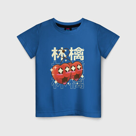 Детская футболка хлопок с принтом Японские кавайные яблоки в Санкт-Петербурге, 100% хлопок | круглый вырез горловины, полуприлегающий силуэт, длина до линии бедер | anime | apple | apples | art | cute | fruit | fruits | japan | japanese | kanji | kawaii | love | manga | алфавит | аниме | арт | в японском стиле | кандзи | красные яблоки | любовь | манга | милота | сердечко | сердце | фрукты | яблоко