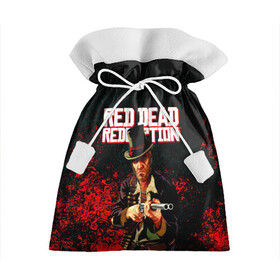 Подарочный 3D мешок с принтом Red Dead Redemption Bandit в Санкт-Петербурге, 100% полиэстер | Размер: 29*39 см | Тематика изображения на принте: game | red dead | red dead redemption 2 | redemption 2 | rockstar games | бандиты | дикий запад | игры | ковбои | оружие