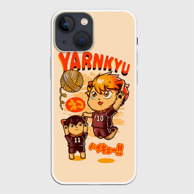 Чехол для iPhone 13 mini с принтом YARNKYU Haikyu | ЯКУ Хайкью в Санкт-Петербурге,  |  | anime | haikyu | haikyuu | manga | nekoma high | toritsu nekoma kk | yaku morisuke | аниме | волейбол | волейбольный клуб | котята | манга | мориске яку | мяч | номер 3 | старшая некома | хаику | хаикую