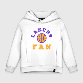 Детское худи Oversize хлопок с принтом Lakers Fan в Санкт-Петербурге, френч-терри — 70% хлопок, 30% полиэстер. Мягкий теплый начес внутри —100% хлопок | боковые карманы, эластичные манжеты и нижняя кромка, капюшон на магнитной кнопке | Тематика изображения на принте: basketball | bryant | game | james | kobe | lakers | lebron | los angeles | nba | sport | streetball | баскетбол | баскетболист | брайант | джеймс | игра | игрок | коби | леброн | лейкерс | лос анджелес | мяч | нба | спорт | стритбол