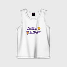 Детская майка хлопок с принтом LaBron - LaBrow в Санкт-Петербурге,  |  | basketball | bryant | game | james | kobe | lakers | lebron | los angeles | nba | sport | streetball | баскетбол | баскетболист | брайант | джеймс | игра | игрок | коби | леброн | лейкерс | лос анджелес | мяч | нба | спорт | стритбол