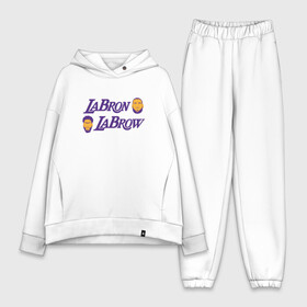 Женский костюм хлопок Oversize с принтом LaBron   LaBrow в Санкт-Петербурге,  |  | basketball | bryant | game | james | kobe | lakers | lebron | los angeles | nba | sport | streetball | баскетбол | баскетболист | брайант | джеймс | игра | игрок | коби | леброн | лейкерс | лос анджелес | мяч | нба | спорт | стритбол