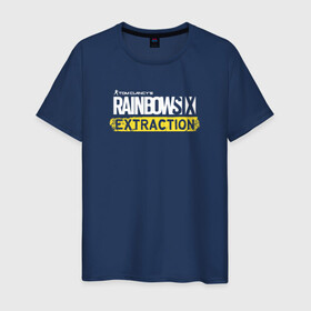 Мужская футболка хлопок с принтом Rainbow Six Extraction Радуга 6 Эвакуация в Санкт-Петербурге, 100% хлопок | прямой крой, круглый вырез горловины, длина до линии бедер, слегка спущенное плечо. | battlefield | call | clancy | cod | counter | csgo | duty | extraction | ghost | rainbow | rainbowsix | recon | siege | six | strike | tom | war | боец | воин | война | клэнси | ксго | оружие | осада | радуга | рейнбов | рейнбоу | рэйнбоу | солдат | том |