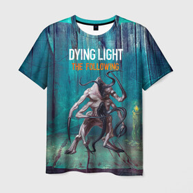 Мужская футболка 3D с принтом Dying light Мутант в Санкт-Петербурге, 100% полиэфир | прямой крой, круглый вырез горловины, длина до линии бедер | dying light | аномалия | зараженный | монстр | мутант | ужасы | урод | хоррор