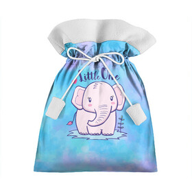 Подарочный 3D мешок с принтом Маленький слоненок в Санкт-Петербурге, 100% полиэстер | Размер: 29*39 см | детеныш | милый | ребенок | слон | слоненок | слоник