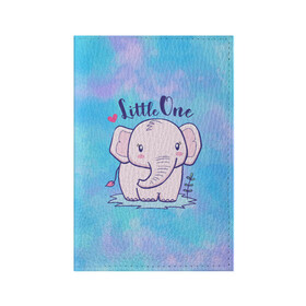 Обложка для паспорта матовая кожа с принтом Маленький слоненок в Санкт-Петербурге, натуральная матовая кожа | размер 19,3 х 13,7 см; прозрачные пластиковые крепления | детеныш | милый | ребенок | слон | слоненок | слоник
