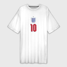 Платье-футболка 3D с принтом Стерлинг форма Англия в Санкт-Петербурге,  |  | Тематика изображения на принте: 2020 | 2021 | euro | fifa | uefa | аглийская | англичане | англия | евро | рахим | рахим стерлинг | сборная англии | сборной | стерлинг | уефа | фифа | форма | футбол | футбольная