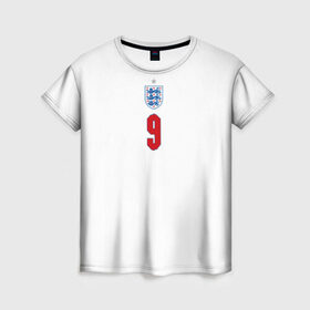 Женская футболка 3D с принтом Кейн форма Англия 2021 2022 в Санкт-Петербурге, 100% полиэфир ( синтетическое хлопкоподобное полотно) | прямой крой, круглый вырез горловины, длина до линии бедер | 2020 | 2021 | euro | fifa | kane | uefa | аглийская | англичане | англия | гарри | гарри кейн | евро | кейн | сборная англии | сборной | уефа | фифа | форма | футбол | футбольная | харри | харри кейн