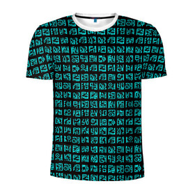 Мужская футболка 3D спортивная с принтом Руны в Санкт-Петербурге, 100% полиэстер с улучшенными характеристиками | приталенный силуэт, круглая горловина, широкие плечи, сужается к линии бедра | кельтский | оберег | руны | символы | славянские | узоры