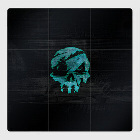 Магнитный плакат 3Х3 с принтом Skull of pirate в Санкт-Петербурге, Полимерный материал с магнитным слоем | 9 деталей размером 9*9 см | game | games | pirate | sea of thieves | sot | игра | игры | корабли | корабль | кракен | майкрософт | море | море воров | моря | пираты