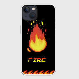 Чехол для iPhone 13 с принтом FIRE в Санкт-Петербурге,  |  | fire | pixel art | арт | огонь | пиксель