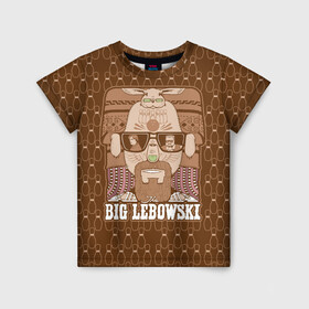 Детская футболка 3D с принтом The Big Lebowski в Санкт-Петербурге, 100% гипоаллергенный полиэфир | прямой крой, круглый вырез горловины, длина до линии бедер, чуть спущенное плечо, ткань немного тянется | donny | dude | jeff bridges | the big lebowski | walter sobchak | большой лебовский | боулинг | вальтер собчак | джефф бриджес | донни | заяц | кегли | кролик | фильм | чувак