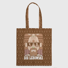 Шоппер 3D с принтом The Big Lebowski в Санкт-Петербурге, 100% полиэстер | Плотность: 200 г/м2; Размер: 34×35 см; Высота лямок: 30 см | donny | dude | jeff bridges | the big lebowski | walter sobchak | большой лебовский | боулинг | вальтер собчак | джефф бриджес | донни | заяц | кегли | кролик | фильм | чувак