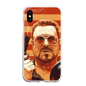 Чехол для iPhone XS Max матовый с принтом Walter Sobchak в Санкт-Петербурге, Силикон | Область печати: задняя сторона чехла, без боковых панелей | dude | jeff bridges | the big lebowski | walter sobchak | большой лебовский | боулинг | вальтер собчак | джефф бриджес | пистолет | фильм | чувак | шар