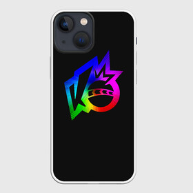 Чехол для iPhone 13 mini с принтом Knockout city. Rainbow logo в Санкт-Петербурге,  |  | a | arts | ball | box | city | dodgeball | e | electronic | game | gradient | knockout | logo | nintendo | playstation | rainbow | switch | technologies | x | а | артс | вышибалы | город | градиент | е | игра | лого | логотип | мяч | нокаут | 