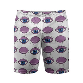 Мужские шорты спортивные с принтом Глаза фиолетовые в Санкт-Петербурге,  |  | геометрия | глаз | глаза | иллюзия | медицина | окулист | паттерн | психоделика | радуга | цвета