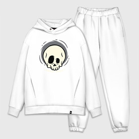 Мужской костюм хлопок OVERSIZE с принтом Crazy skull в Санкт-Петербурге,  |  | crazy | skull | бита | сумасшедший | хипстер | череп | черепушка