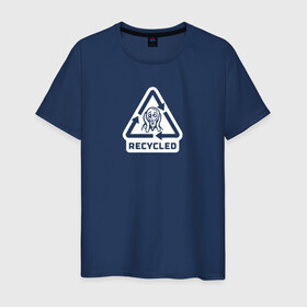 Мужская футболка хлопок с принтом Recycled в Санкт-Петербурге, 100% хлопок | прямой крой, круглый вырез горловины, длина до линии бедер, слегка спущенное плечо. | ван гог | искусство | картина | крик | стрелки | человечек