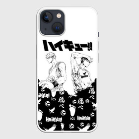 Чехол для iPhone 13 с принтом Волейбольный клуб Haikyu в Санкт-Петербурге,  |  | anime | haikyu | haikyuu | ics | karasuno | manga | аниме | волейбол | ворон | игроки | иероглифы | икс | карасуно | м | мазайка | манга | мяч | нога | старшая школа | ступня | хаику | хаикую