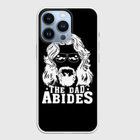 Чехол для iPhone 13 Pro с принтом The dad ABIDES в Санкт-Петербурге,  |  | Тематика изображения на принте: dude | jeff bridges | the big lebowski | большой лебовский | джефф бриджес | трафарет | фильм | чувак