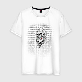 Мужская футболка хлопок с принтом Скандинавские символы в Санкт-Петербурге, 100% хлопок | прямой крой, круглый вырез горловины, длина до линии бедер, слегка спущенное плечо. | викинги | кельтский | оберег | руны | символы | славянские | узоры