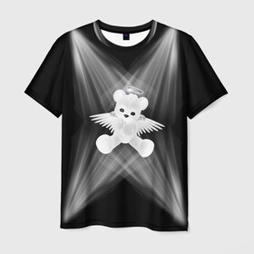 Мужская футболка 3D с принтом солнечный блеск в Санкт-Петербурге, 100% полиэфир | прямой крой, круглый вырез горловины, длина до линии бедер | fonk | ted | дрейн | плюшевый мишка | свет | фонк