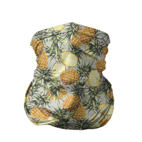 Бандана-труба 3D с принтом ананасы в Санкт-Петербурге, 100% полиэстер, ткань с особыми свойствами — Activecool | плотность 150‒180 г/м2; хорошо тянется, но сохраняет форму | ананас | бесшовный | в разрезе | много ананасов | половинка ананаса | сочный