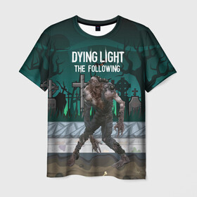 Мужская футболка 3D с принтом Dying light Зараженный в Санкт-Петербурге, 100% полиэфир | прямой крой, круглый вырез горловины, длина до линии бедер | dying light | аномалия | зараженный | монстр | мутант | ужасы | урод | хоррор