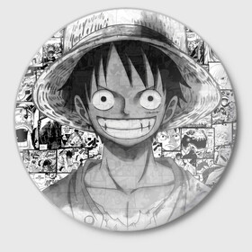 Значок с принтом Луфи улыбается one piece в Санкт-Петербурге,  металл | круглая форма, металлическая застежка в виде булавки | anime | luffy | one piece | zoro | аниме | большой куш | ван пис | вон пис | зоро | луфи | луффи | пират | пираты | ророна