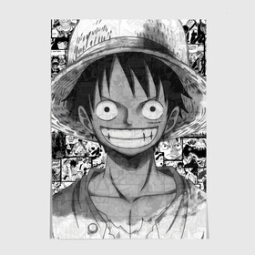 Постер с принтом Луфи улыбается one piece в Санкт-Петербурге, 100% бумага
 | бумага, плотность 150 мг. Матовая, но за счет высокого коэффициента гладкости имеет небольшой блеск и дает на свету блики, но в отличии от глянцевой бумаги не покрыта лаком | anime | luffy | one piece | zoro | аниме | большой куш | ван пис | вон пис | зоро | луфи | луффи | пират | пираты | ророна