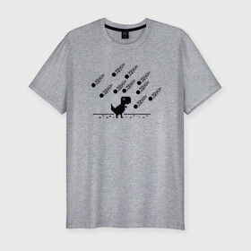 Мужская футболка хлопок Slim с принтом Гугл дино в Санкт-Петербурге, 92% хлопок, 8% лайкра | приталенный силуэт, круглый вырез ворота, длина до линии бедра, короткий рукав | гугл | динозавр | испуганный | метеориты | хром