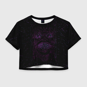 Женская футболка Crop-top 3D с принтом Solo Leveling ST-3D в Санкт-Петербурге, 100% полиэстер | круглая горловина, длина футболки до линии талии, рукава с отворотами | глаза | зубы | лорд | смотрит | статуя | улыбка