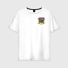 Женская футболка хлопок Oversize с принтом Молли 11 лет в Санкт-Петербурге, 100% хлопок | свободный крой, круглый ворот, спущенный рукав, длина до линии бедер
 | molly | герб | ирландия | малоун | молли | паб