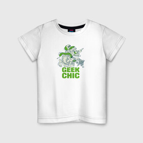 Детская футболка хлопок с принтом GEEK CHIC в Санкт-Петербурге, 100% хлопок | круглый вырез горловины, полуприлегающий силуэт, длина до линии бедер | герой | крыса | машь | монстр | мультик | персонаж | страшный | хоррор | чудовище