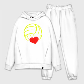 Мужской костюм хлопок OVERSIZE с принтом Volleyball Heart в Санкт-Петербурге,  |  | ball | beach | game | heart | love | sport | volley | volleyball | волейбол | волейболист | волейболистка | гол | игра | игрок | мяч | площадка | пляж | пляжный | победа | сердце | сетка | спорт | тренер | чемпион