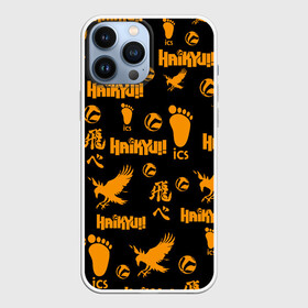 Чехол для iPhone 13 Pro Max с принтом Haikyu | ВОЛЕЙБОЛ элементы в Санкт-Петербурге,  |  | Тематика изображения на принте: anime | haikyu | haikyuu | karasuno | manga | аниме | волейбол | волейбольный клуб | вороны | иероглифы | карасуно | мазаика | манга | много элементов | мячи | некома | нога | старшая школа | ступня | хаику | хаикую