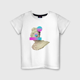 Детская футболка хлопок с принтом Современный Мыслитель в Санкт-Петербурге, 100% хлопок | круглый вырез горловины, полуприлегающий силуэт, длина до линии бедер | арт | голиаф | иллюстрация | мыслитель | статуя