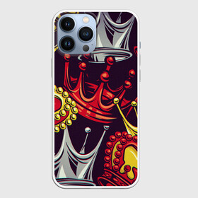 Чехол для iPhone 13 Pro Max с принтом КОРОЛЕВСКИЙ БАГРОВЫЙ 3D в Санкт-Петербурге,  |  | абстракция | властитель | власть | иллюстрация | искусство | король | корона | культура | текстура | царь