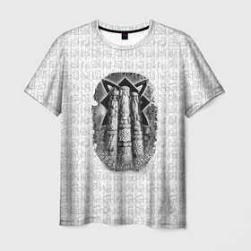 Мужская футболка 3D с принтом Слава богам родным в Санкт-Петербурге, 100% полиэфир | прямой крой, круглый вырез горловины, длина до линии бедер | Тематика изображения на принте: богам | кельтский | оберег | родным | руны | символы | слава | славянские | узоры
