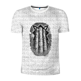 Мужская футболка 3D спортивная с принтом Слава богам родным в Санкт-Петербурге, 100% полиэстер с улучшенными характеристиками | приталенный силуэт, круглая горловина, широкие плечи, сужается к линии бедра | богам | кельтский | оберег | родным | руны | символы | слава | славянские | узоры
