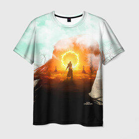 Мужская футболка 3D с принтом For Honor Mirage в Санкт-Петербурге, 100% полиэфир | прямой крой, круглый вырез горловины, длина до линии бедер | воин | засуха | игра | мираж | мифология | сражение | средневековье