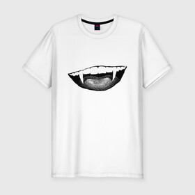 Мужская футболка хлопок Slim с принтом Ковид  в Санкт-Петербурге, 92% хлопок, 8% лайкра | приталенный силуэт, круглый вырез ворота, длина до линии бедра, короткий рукав | индийский | клыки | ковид | оскал | улыбка | штамм