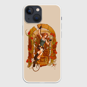 Чехол для iPhone 13 mini с принтом Лара с сокровищем в Санкт-Петербурге,  |  | game | games | lara croft | tomb rider | игра | игры | лара крофт | расхитительница гробниц | томб райдер