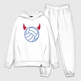 Мужской костюм хлопок OVERSIZE с принтом Volleyball Devil в Санкт-Петербурге,  |  | ball | beach | game | sport | volley | volleyball | волейбол | волейболист | волейболистка | гол | игра | игрок | мяч | площадка | пляж | пляжный | победа | сетка | спорт | тренер | чемпион