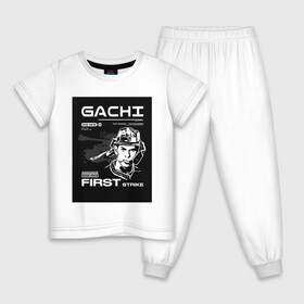 Детская пижама хлопок с принтом  gachi  в Санкт-Петербурге, 100% хлопок |  брюки и футболка прямого кроя, без карманов, на брюках мягкая резинка на поясе и по низу штанин
 | gachi | gachimuchi | гачимучи | япония