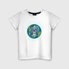 Детская футболка хлопок с принтом Fight Against C19 в Санкт-Петербурге, 100% хлопок | круглый вырез горловины, полуприлегающий силуэт, длина до линии бедер | covid | figth | иллюстрация | ковид | человек