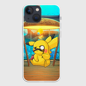 Чехол для iPhone 13 mini с принтом Пикачу детектив в Санкт-Петербурге,  |  | anime | picachu | pikachu | аниме | милый | пика | пикачу | покебол | покемон