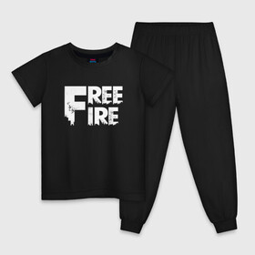 Детская пижама хлопок с принтом FREEFIRE FF WHITE LOGO (Z) в Санкт-Петербурге, 100% хлопок |  брюки и футболка прямого кроя, без карманов, на брюках мягкая резинка на поясе и по низу штанин
 | Тематика изображения на принте: 111dots studio | battlegrounds | free fire | freefire | game | garena | garena free fire | гарена | игра | игры | киберспорт | королевская битва | мобильная игра | онлайн игра | пабг | фри фаер | фрифаер | экшн